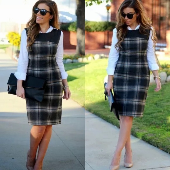 Banana Republic Dresses & Skirts - Banana Republic Dress Plaid Wool Blend